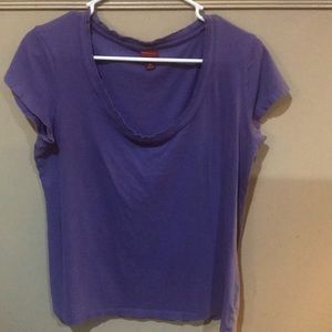 Purple scoop neck T-shirt
